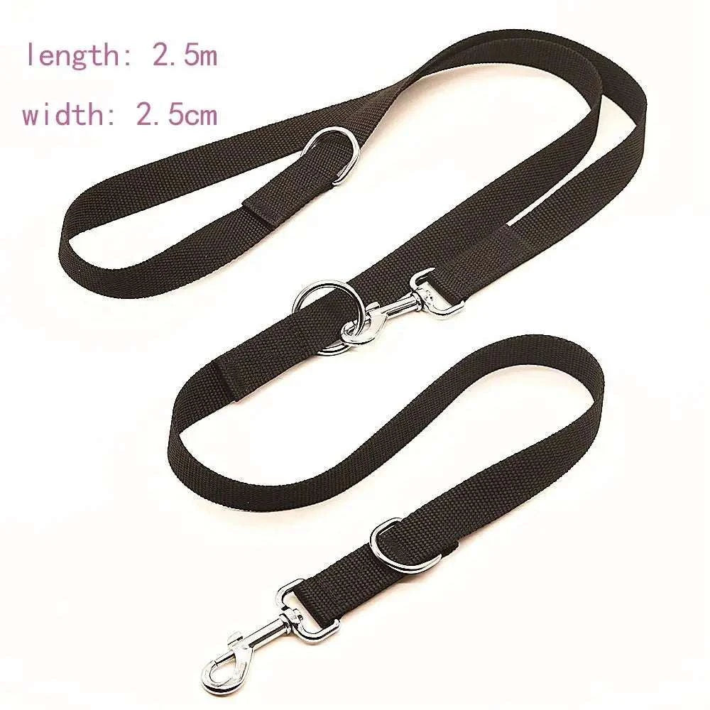 Outdoor Dog Leashes Dog Chain Control Dog Lead Leash Adjustable Training Double Ended 2.5M Police Style Safety Pet Dogs Walking