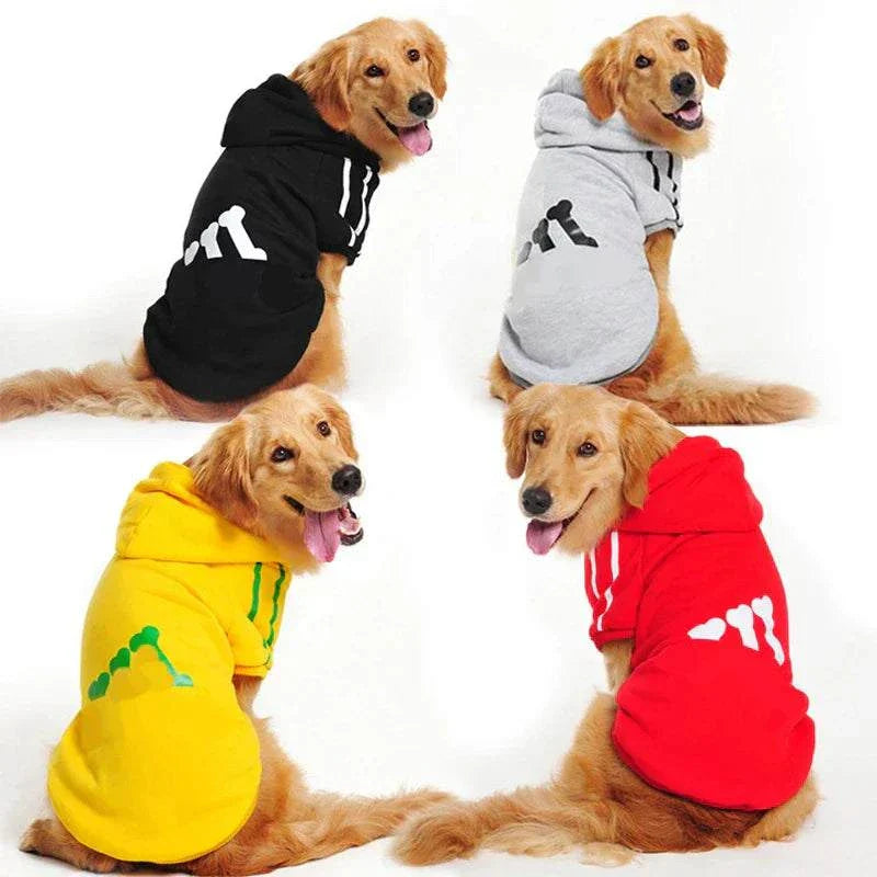 S-5XL Pet Dog Hoodie fleece-lined pullover sweatshirt for small to large dogs in multiple colors
