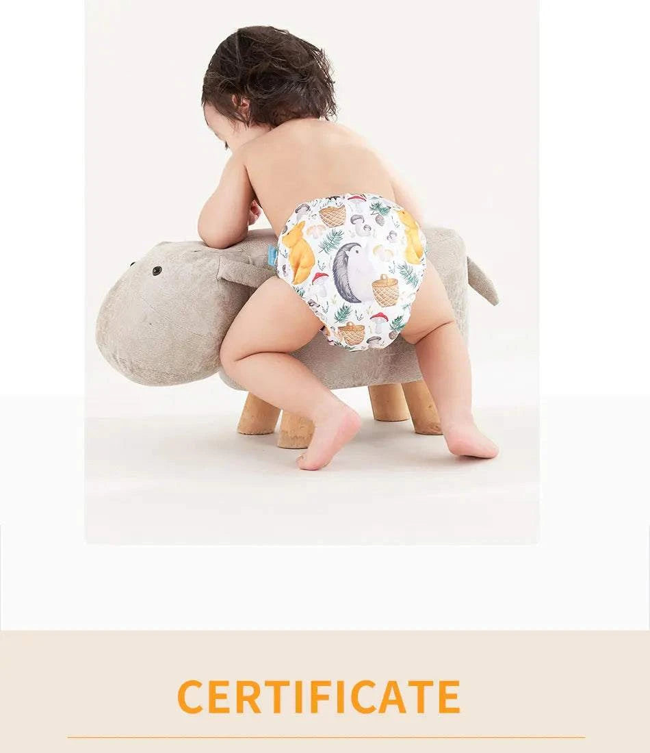 Happyflute 4Pcs/Set Eco-Friendly Cloth Diaper Ecological Reusable Baby Diapers