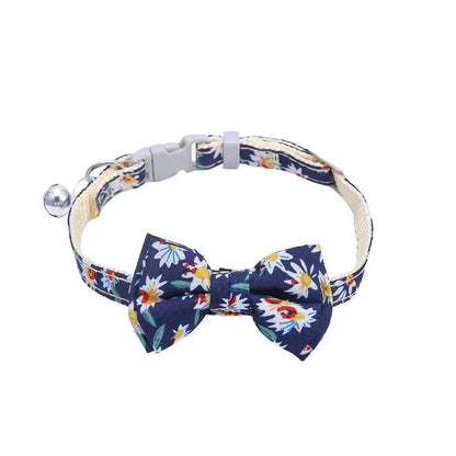 Cat Collar Breakaway with Cute Bow Tie and Bell  Adjustable &amp; Removable Plaid Dog Collar for Cats Kitty Kitten Small Medium Dogs