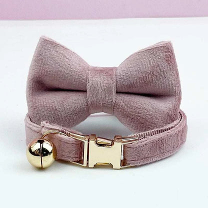 Stylish Adjustable Cat Collar with Bowknot Engraveable Pet Safety Feature for Choking Prevention Comfortable Fit for Cats