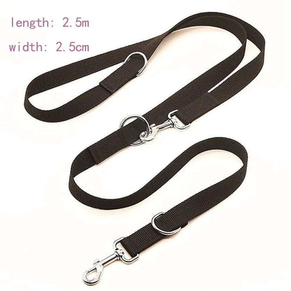 Outdoor Dog Leashes Dog Chain Control Dog Lead Leash Adjustable Training Double Ended 2.5M Police Style Safety Pet Dogs Walking