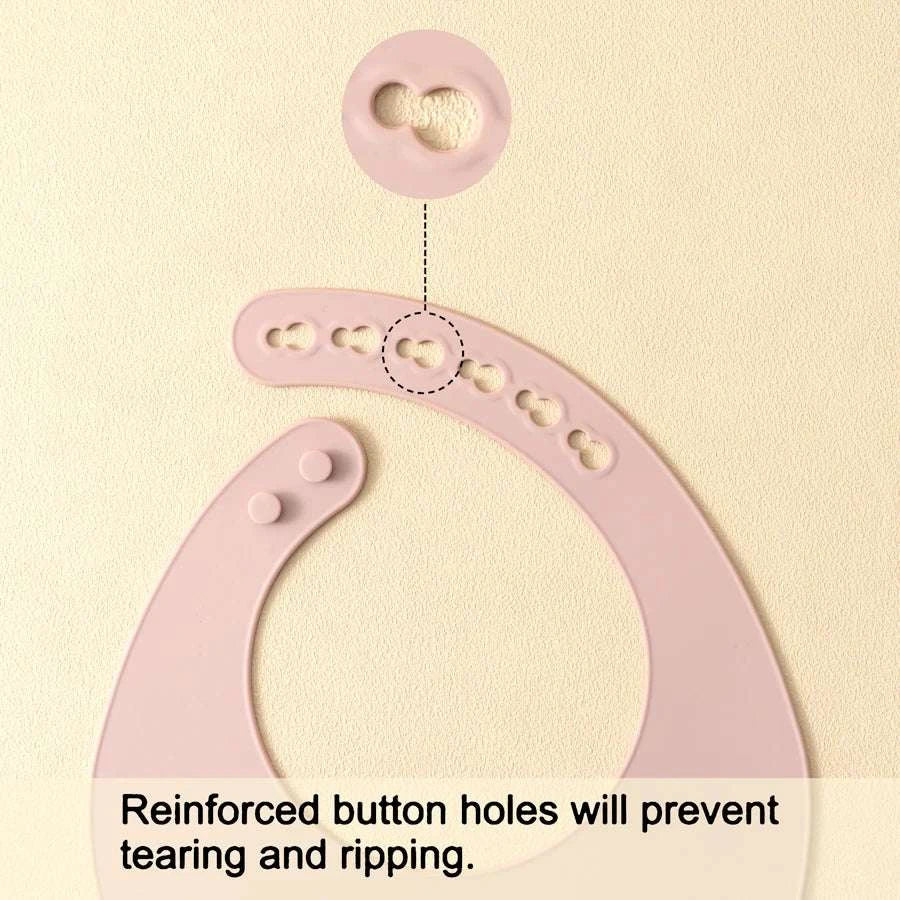 2PCS Toddler Silicone Breastplate Baby Bib Waterproof Solid Color Infant Bibs Newborn Feeding Burp Cloth Drooling Scarf