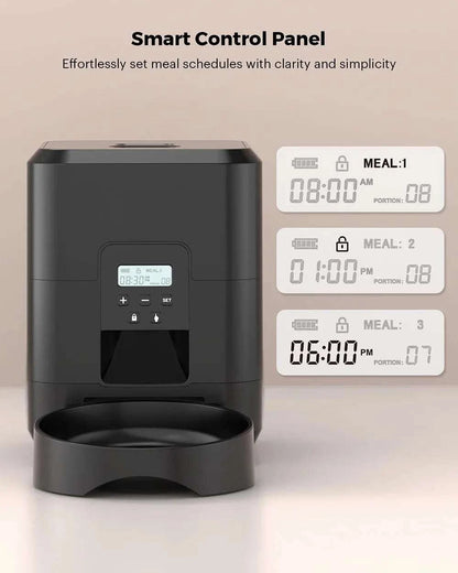 Smart Pet Feeder with LCD display and timed automatic cat and dog food dispenser