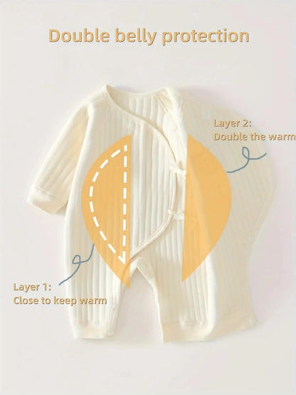 Boys Girls Bodysuit Newborn Winter Onesie Clothes Cotton Toddler Home Wear  0-6M Thickened Spring and Autumn Clothing