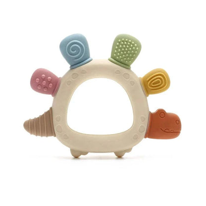 Baby Dinosaur Silicone Teething Toys BPA Free Easy to Grip Infant Care Teether Chewing Toy for Newborn Gift Babies Accessory