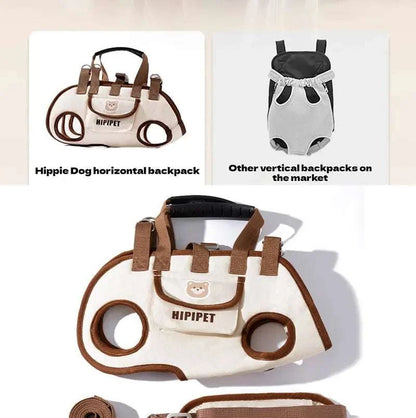Dog bag out portable breathable multi-functional traction backpack Easy to Clean Backpack Breathable Adjustable cat bag petstrap