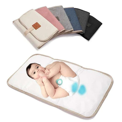 Waterproof foldable nappy diaper changing mat for babies, portable and washable compact travel pad