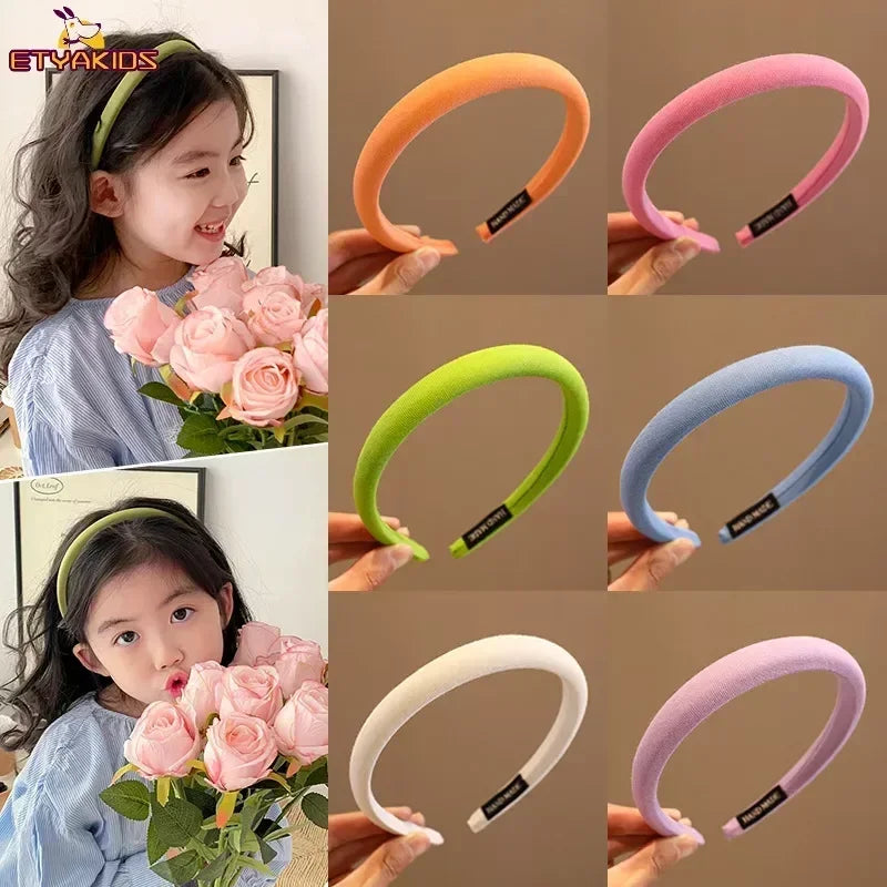 Colorful matte headdress wide hairband for kids with vibrant finish and comfortable fit