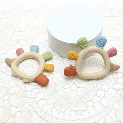 Baby Dinosaur Silicone Teething Toys BPA Free Easy to Grip Infant Care Teether Chewing Toy for Newborn Gift Babies Accessory