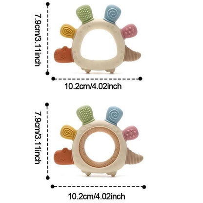 Baby dinosaur silicone teething toy BPA free infant chewing toy for newborns