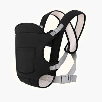 Versatile baby carrier sling with four carrying methods for front and back use, suitable for all seasons and up to 15kg load.