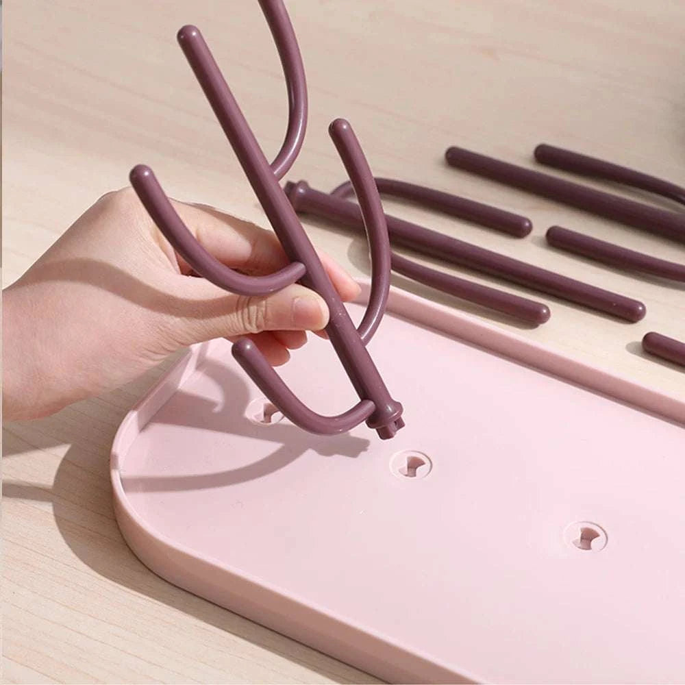 Baby Tree-shaped Milk Bottle Drain Rack, Dust-proof Milk Bottle Holder, Cup Drain Rack Easter Gift