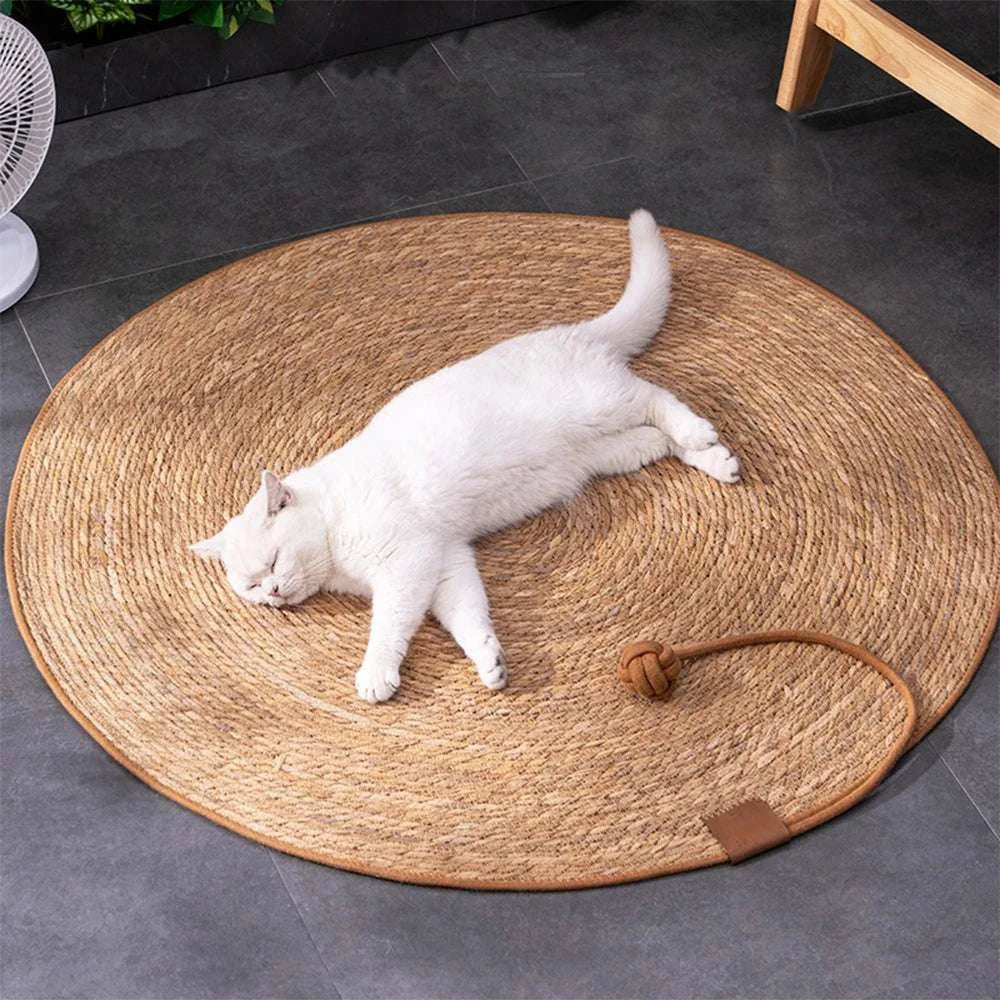 Cat scratcher rattan mat for cats to sharpen nails and protect furniture