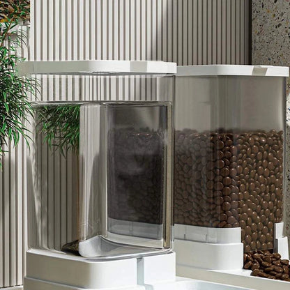 HOOPET Dog Feeder transparent automatic pet food and water dispenser with 3.5L capacity and plastic storage container