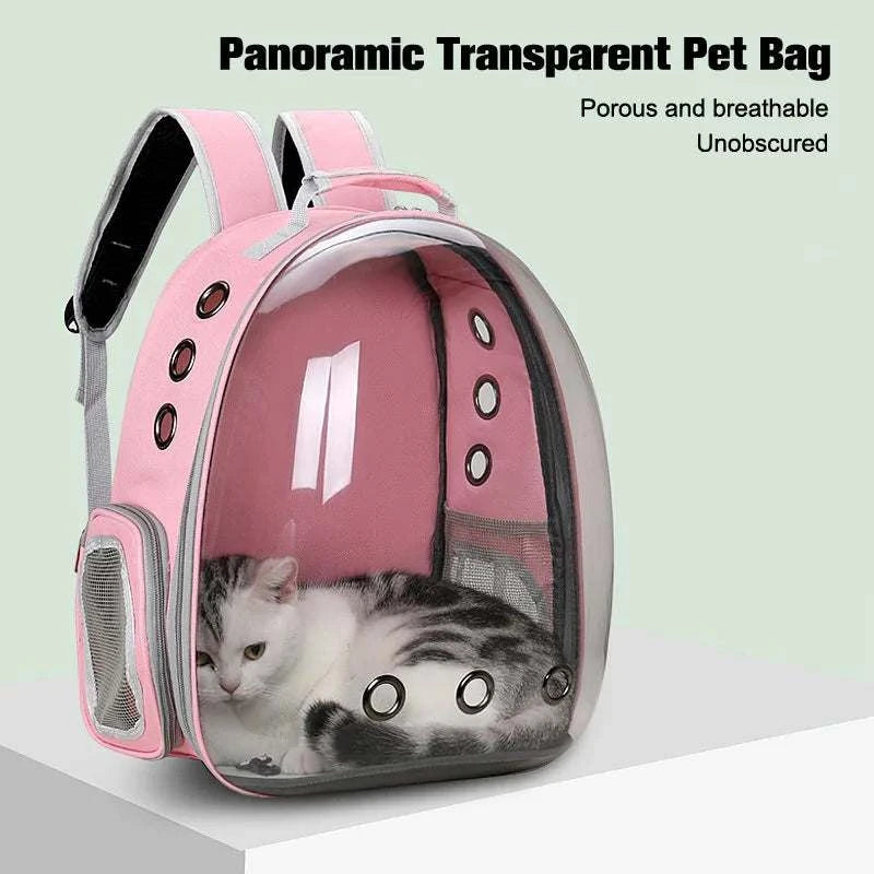Cat Pet Carrier Backpack Portable Transparent Space Capsule Bubble Pet Backpack Cat Carrier Bag Breathable Pet Outgoing Backpack