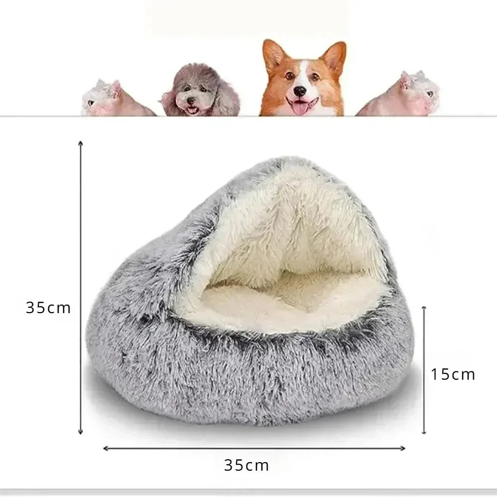 Soft Plush Round Cat Bed