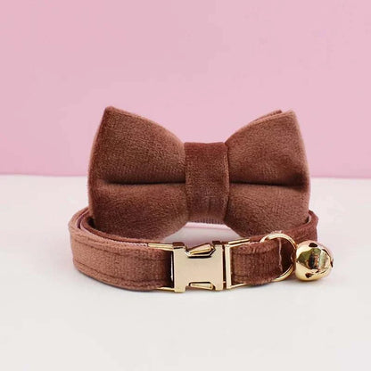 Stylish Adjustable Cat Collar with Bowknot Engraveable Pet Safety Feature for Choking Prevention Comfortable Fit for Cats