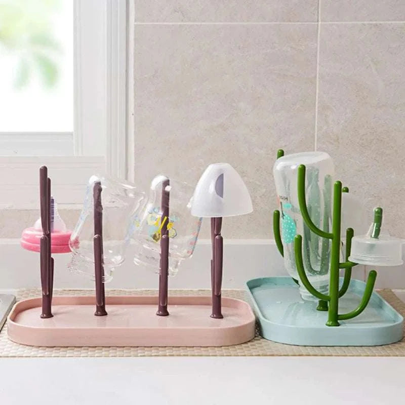 Baby Tree-shaped Milk Bottle Drain Rack, Dust-proof Milk Bottle Holder, Cup Drain Rack Easter Gift